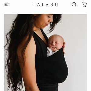 LALABU Black Nursing Tank with Built-In Baby Sling